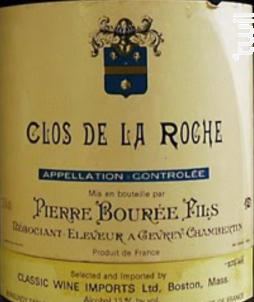 CLOS DE LA ROCHE - Pierre Bourée Fils - 2015 - Rouge