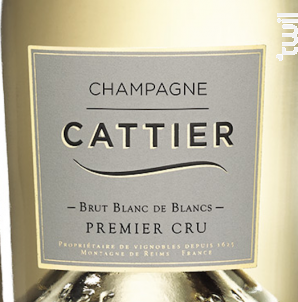 Brut Blanc de Blancs Premier Cru - Champagne Cattier - Non millésimé - Effervescent