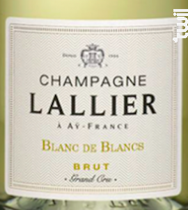 Brut Blanc de Blancs - Grand Cru - Champagne Lallier - Non millésimé - Effervescent