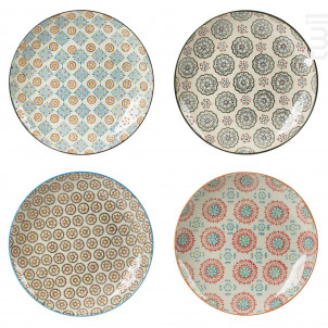 Coffret De 4 Assiettes Plates Bohème 26 Cm - table passion -  - 