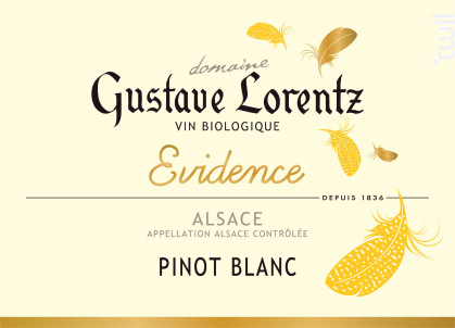 PINOT BLANC EVIDENCE BIO - Gustave Lorentz - 2020 - Blanc