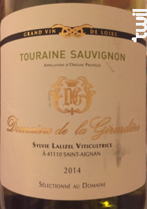 Touraine Sauvignon - Domaine de la Girardière - Sylvie Lalizel - 2015 - Blanc