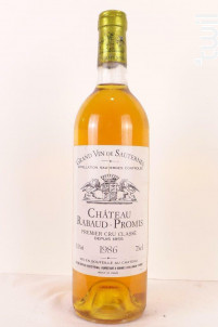 Sauternes - Château Rabaud-Promis - 1986 - Blanc