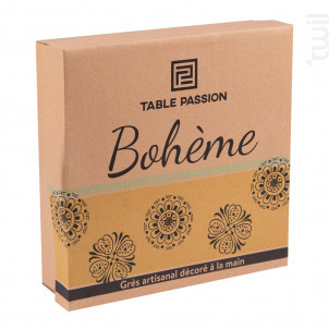 Coffret De 4 Assiettes Plates Bohème 26 Cm - table passion -  - 