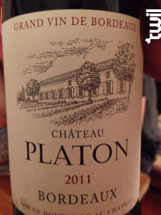 Château Platon - Château Platon - 2015 - Rouge