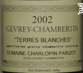 Gevrey-Chambertin Les Terres Blanches - Domaine Philippe Charlopin - 2015 - Rouge