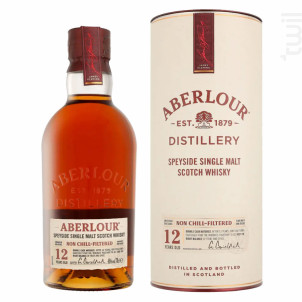 Whisky Aberlour 12 Ans Non Chill Filtered - Canister - Aberlour Distillery - Non millésimé - 