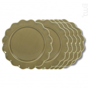 Assiette À Dessert Verte Agra 21 Cm lot De 6 - table passion -  - 