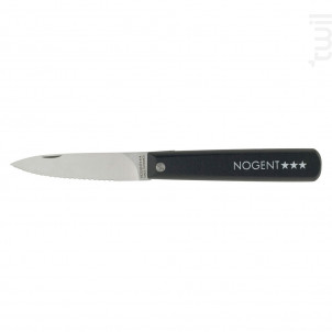 Couteau Pliant Le Pocket Lame Crantée 8 Cm Noir - nogent -  - 