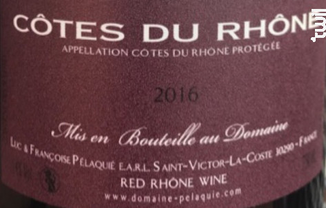 Côtes Du Rhône - Domaine Pélaquié - 2019 - Rouge