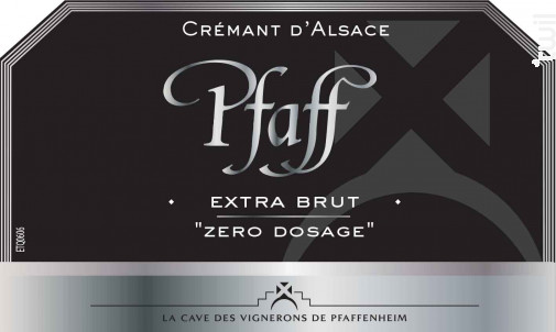 Crémant Extra-Brut Blanc de Blancs - La Cave des Vignerons de Pfaffenheim - Non millésimé - Effervescent
