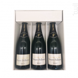 Coffret Cadeau - 3 Brut - Champagne Veuve Pelletier & Fils - Non millésimé - Effervescent