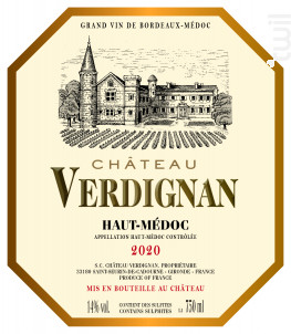 Château VERDIGNAN - Château Coufran-Verdignan - 2020 - Rouge