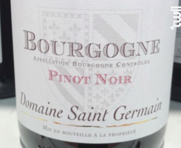 Bourgogne Pinot Noir - Domaine Saint Germain - Christophe FERRARI - 2020 - Rouge