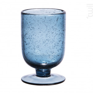 Verre À Pied Gordes Bullé Bleu lot De 6 - table passion -  - 