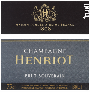 Brut Souverain - Champagne Henriot - Non millésimé - Effervescent