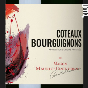 COTEAUX BOURGUIGNONS - Maison Maurice Gentilhomme - 2021 - Rouge