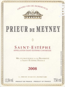 Prieur de Meyney - Château Meyney - 1997 - Rouge