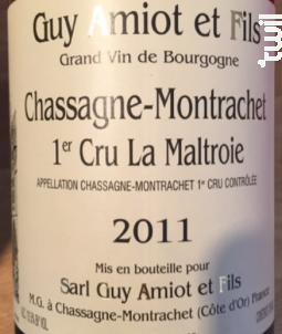 Chassagne-Montrachet 1er Cru La Maltroie - Domaine Amiot Guy et Fils - 2021 - Rouge