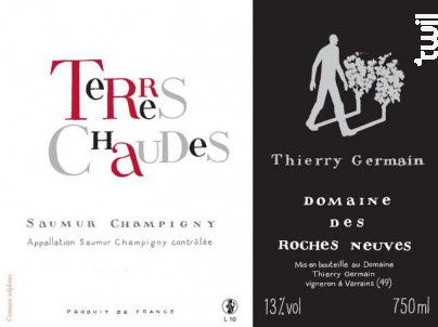 Les terres chaudes - Thierry Germain - Domaine des Roches Neuves - 2023 - Rouge