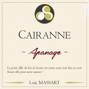 APANAGE - Les Chemins de Sève - 2019 - Rouge