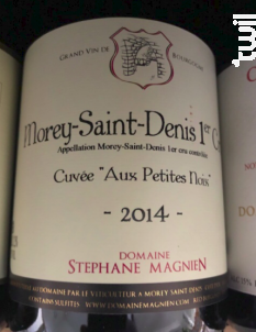 Morey-Saint-Denis 1er Cru - Aux petites Noix - Domaine Stéphane Magnien - 2014 - Rouge