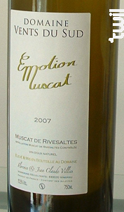 EMOTION MUSCAT - Domaine Vents du Sud - 2018 - Blanc