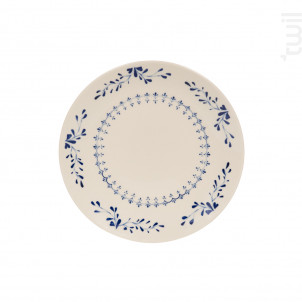 Assiette Plate Appoline Bleue 27 Cm lot De 6 - table passion -  - 