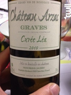 Château Arzac- Cuvée Léa - Vignobles Jaubert - 2018 - Blanc
