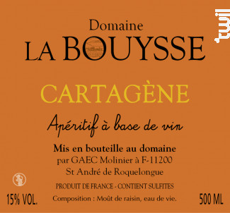 CARTAGENE AMBREE - DOMAINE LA BOUYSSE - Non millésimé - Blanc