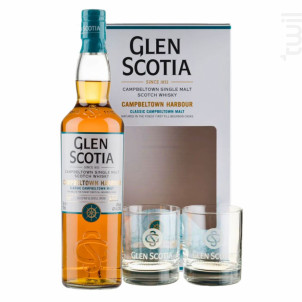 Coffret Glen Scotia Harbour + 2 Verres - Glen Scotia - Non millésimé - 