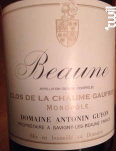 Beaune Clos de la Chaume Gaufriot - Domaine Antonin Guyon - 2018 - Rouge