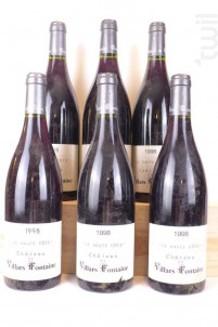 Coffret 6 bouteilles - Le Haute Côte - Château Villars-Fontaine - 1998 - Rouge