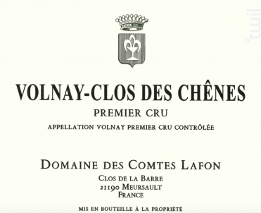 VOLNAY CLOS DES CHENES Premier Cru - Domaine des Comtes Lafon - 2017 - Rouge