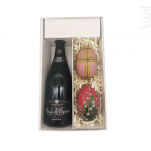 Coffret Cadeau - 1 Brut - 2 Oeufs De Fabergé - Champagne Marquis de Pomereuil - Non millésimé - Effervescent