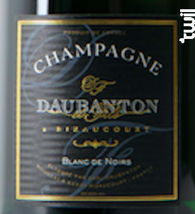 Blanc de Noirs - Champagne Daubanton - Non millésimé - Effervescent