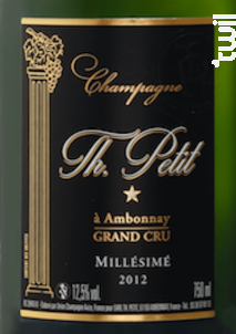 Grand Cru Millésimé - Champagne Th. Petit - 2015 - Effervescent