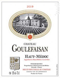 Chateau Goulefaisan - Château Tour Marcillanet - 2019 - Rouge