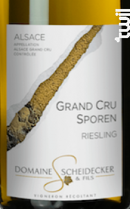 Riesling Grand Cru Sporen - Scheidecker et Fils - 2019 - Blanc