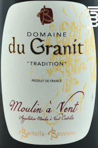 Tradition - Domaine du Granit - 2016 - Rouge