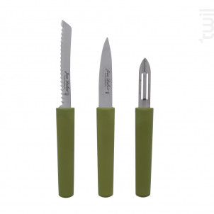 Set De 3 Pièces En Inox Eco responsable Office Éplucheur Tomate Vert - jean dubost -  - 