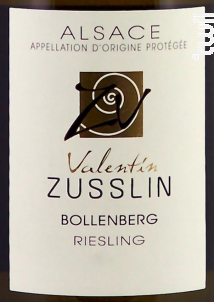 Riesling Bollenberg - Valentin Zusslin & fils - 2016 - Blanc