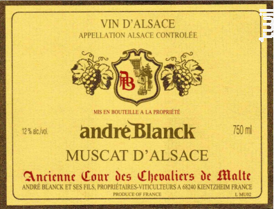 Muscat d'Alsace - André Blanck & Fils - 2023 - Blanc