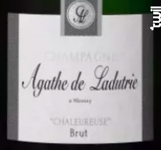 Agathe De Ladutrie Champagne Chaleureuse Brut - Agathe de Ladutrie - Non millésimé - Blanc
