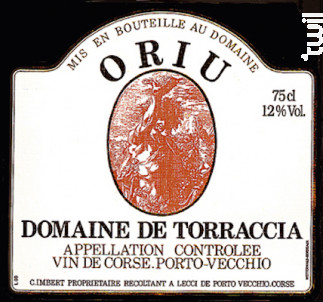 Oriu Rouge - Domaine de Torraccia - Non millésimé - Rouge