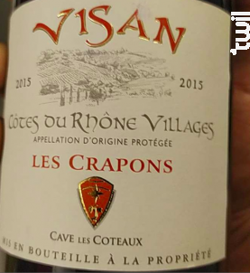 Les Crapons - La Cave des Coteaux de Visan - 2015 - Rouge