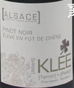 Pinot Noir Fût de chêne - Albert Klee - 2018 - Rouge