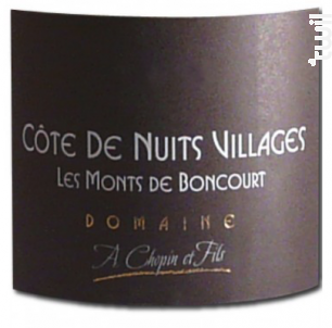 Côte de Nuits Villages Les Monts de Boncourts - Domaine Chopin et Fils - 2015 - Blanc