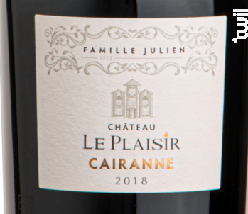 Cairanne - Château Le Plaisir - Famille Julien - 2018 - Rouge