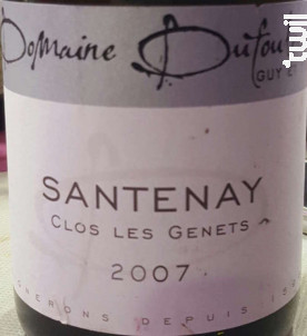 Santenay Clos les Genets - Domaine Guy et Yvan Dufouleur - 2017 - Rouge